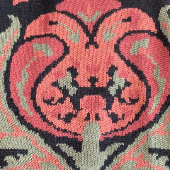 Soft Surroundings long sleeve Red, black and green long knit sweater - Picture 6 of 6